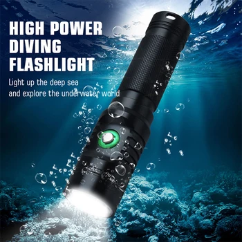 BORUiT S2 Močan Potapljaško Svetilko 1000LM Super Profesionalno Podvodno LED Svetilko Z 18650 IPX8 Nepremočljiva Avanturo Lučka