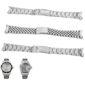 20 MM, iz Nerjavnega Jekla Watch Trak Srednje Gloss/ Pet-noge/Polno Peska Watchband Pasu za Vintage Watch Primeru Spremembe Del