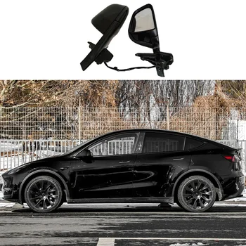 Avto Rearview Mirror ABS Levi+Desni 2Pcs Za Tesla Model Y 2021-2023 Rearview Mirror Zunanjost Dodatki, Zamenjati Dele