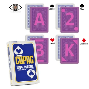 Copag Anti Goljufija Poker Ir Označena Igralne Karte za UV Bralec, Most Velikost Redno Obraz Plastičnih Čarobno Krova Igre