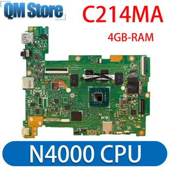 C214M Mainboard Za ASUS Chromebook Flip C214 C214MA R214MA Prenosni računalnik z Matično ploščo N4000 4 GB-RAM EMMC-32 G GLAVNI ODBOR