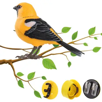 Dekorativne Ponaredek Ptic Električni Interaktivna Igrača Z Zvočno Simulacijo Svetloba & Glasovni Nadzor Drevo Okraski Okraski Na Prostem