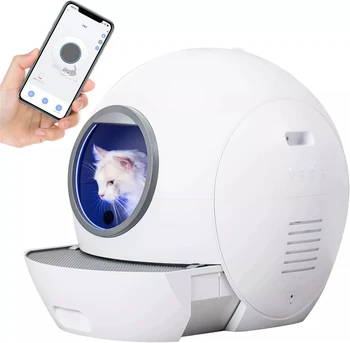 2022 Samodejno Mačka, Wc, Samostojno Čiščenje Mačke Peskovniku Smart Stelja Škatla Pladenj Zaprt Wc Rotacijsko Usposabljanje Snemljiv Bedpan