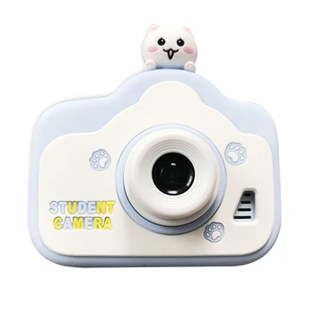 Mini Digitalni Fotoaparat ločljivosti 1080P Video Kamero Z 32GB SD Kartico Za Otroke Baby Blue Darila