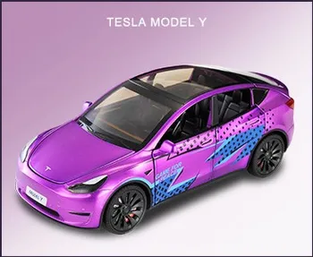 2023 Novo 1:24 Tesla MODEL Y Zlitine Modela Avtomobila Diecasts & Igrača Vozil avtomobilčki Otrok Igrače Za Otroke Darila Boy Toy