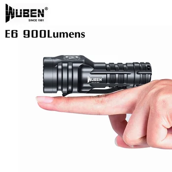 WUBEN E6 Mini LED Svetilka 87mm Anti-prah 900Lumen 5 Načine, EOS Taktično Lahka Nepremočljiva Pocket Svetilka Za Kampiranje,v Sili