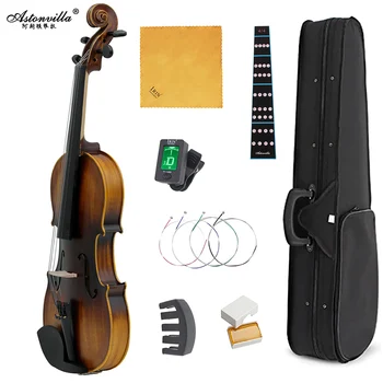 Astonvilla 4/4 Letnik Violino Lepe Sub-gloss lak za Nohte Stilsko Retro staromodna Violino Začetnike Strunami Glasbeni Instrument