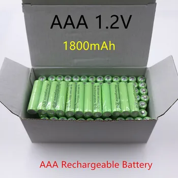 100% Nov AAA 1800mAh Ni-MH 1,2 V polnilne baterije AAA baterije 3A baterija za ponovno polnjenje Ni-MH baterije za fotoaparat igrača