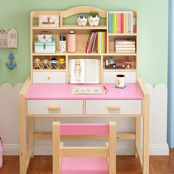 Roza Minimalističen Desk Ustvarjalnost Ustvarjalnost Predali Ergonomska Tabela Branje Mesinha Com Cadeira Infantil Otrok Pohištvo