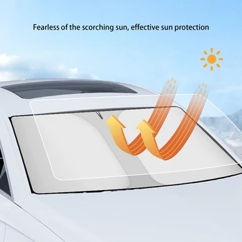 Avto Zavese Za Poletno Hlajenje UV Refletive Vetrobransko steklo Avtomobila Sonce Odtenek Pokrov Prednji Okno sončnega Varstvo Zložljiv Dežnik