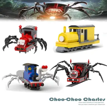 MOC Choo-Choo Charles gradniki Set Za Grozote Igro Pajek Pošast Vlak Živali Številke ustvarjalnost Opeke Igrače Otroci Darilo