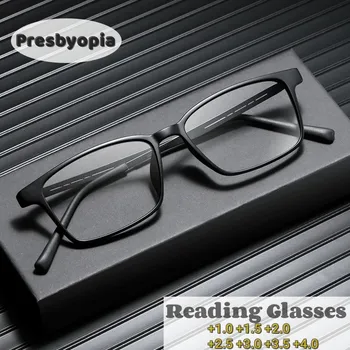 Klasični, Anti Modra Blokiranje Presbyopia Kvadratni Okvir Očal Novih TR90 Poslovnih Obravnavi Očala Računalnik Očala Dioptrije