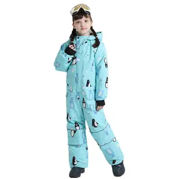 Smučarsko Obleko Za Otroke, Risanka otroški smučarski kombinezon Kos Fantje Dekleta Smučanje Nepremočljiva Oblačila Pozimi Jumpsuits Prostem Snowboard Prestavi