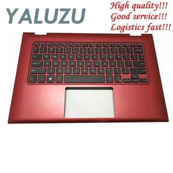 YALUZU laptop kritje za Dell Inspiron 13-7000 13-7347 7347 7348 7352 7359 7353 podpori za dlani Zgornjem Primeru rdeče barve, NAM angleško tipkovnico
