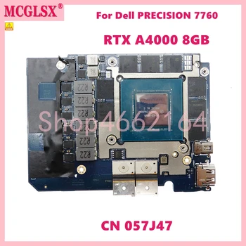 RTX A4000 8GB QN20-E3-A1 Video Grafične Kartice KN:057J47 Za Dell Precision 7760 LS-K631P Prenosni računalnik z Matično ploščo