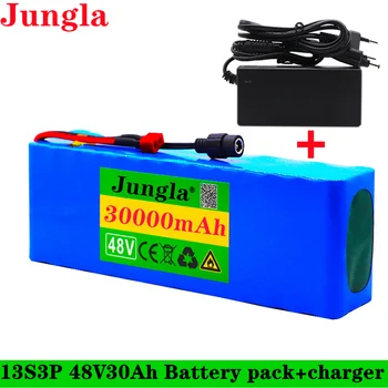 48V Litij-Ionska Batterij 48V 30Ah 1000W 13S3P Litij-Ionska Batterij Voor 54.6 V E-fiets Elektrische Fiets Skuter Izpolnjeni Bms + Lader