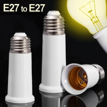 E27, Da E27 Extender okova Znanja Žarnica Razširitev Razširitev Socket Adapter LED Luči Baker Pretvornik Polna Vtičnica okova