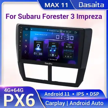 Dasaita Android11 Multimedijski Predvajalnik za Subaru Gozdar 3 Impreza 2007 do 2012 Stereo Android Auto Carplay IPS 1280*720 DSP AHD