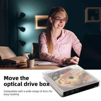 Prenosni CD/DVD Pogon, USB 3.0 Mobilne CD Box Tip C Vmesnik zapisovalnika CD-jev za Namizno Prenosnik MacBook za Igro Sistem Namestitve
