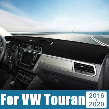 Avto nadzorna plošča Pokrov Izognili Svetlobe Pad Anti-UV Preproge Non-Slip Primeru Blazino Za Volkswagen VW Touran 5T1 2016 2017 2018 2019 2020 2021