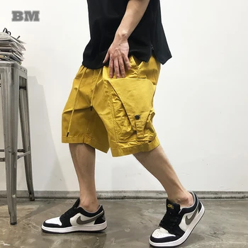 Poletje Ameriški Ulične Visoke Kakovosti Cargo Kratke Hlače Moški Oblačila Harajuku Multi-Žep Priložnostne Košarka Hlače Korejski Trendy