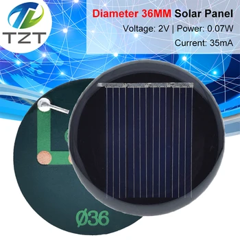 TZT 2V 35mA 0.07 W D36MM Polikristalni Solarni Panel Moči Polnjenje DIY Modul Prenosni Solarne Celice, Baterije, Polnilnika Za Svetlobo