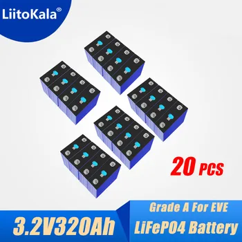 20PCS LiitoKala 3.2 V Lifepo4 Baterija 320Ah 12V 24V 48V Za Sončne Energije Sistemov za Skladiščenje Baterij, Golf Avto EU NAS brez DAVKA