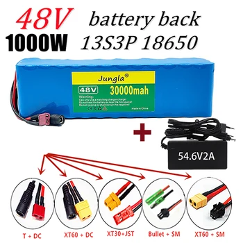 48v lithium-ionen batterie 48v 30Ah 1000w 13S3P Litij-Akku ionen Für 54,6 v E-kolo Elektro fahrrad Roller mit BMS + ladegerät