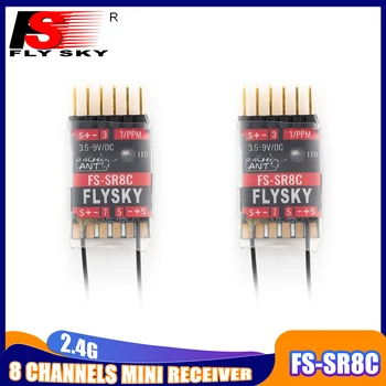 FLYSKY 1/2/4PCS FS-SR8C 8CH 2.4 G Sprejemnik Dvojno Anteno za RC Fiksno Krilo Padali Robot Model Igrača ANT Protokol Oddajnik FS-ST8