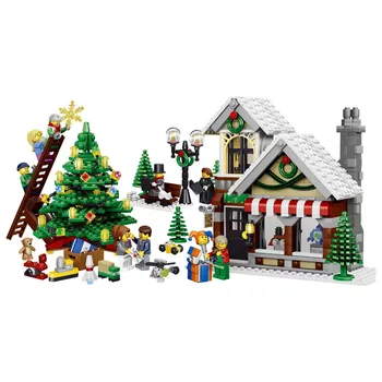 City Ustvarjalne Strokovnjak Za Zimske Vasi Toy Shop 10249 Gradnikov Hiše Santa Claus Trgovina Opeke Otroci Božično Darilo Igrače
