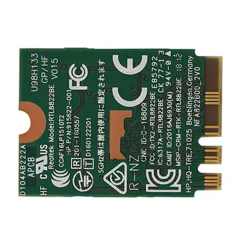 AC WIFI Adapter za RTL8822BE NGFF M. 2 802.11 Ac 2.4 G/5GHz Brezžično Kartico Wifi+Bluetooth 4.1 FRU: 01AX711 01AX712 za Thinkpad