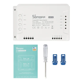 SONOFF 4CH PRO R3 WiFi Smart Stikalo Timer Remote Glasovni Nadzor Pametni Dom, Avtomatizacija Podporo EWeLink APP Alexa googlova Domača stran Alice