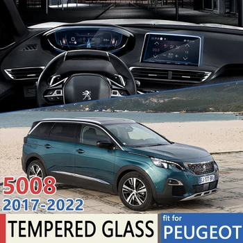 za Peugeot 5008 T87 MK2 2017~2022 Avtomobilsko Navigacijo Instrument GPS Film Dotik Full Screen Protector Kaljeno Steklo Oprema