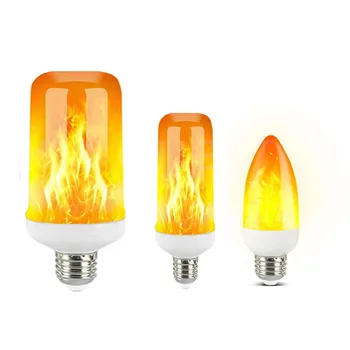 102LEDs E27 Plamen Svetilke 15W 85-265V 4 Način Ampul LED Plamen Učinek Žarnice Utripanja Posnemanje Ogenj Svetlo Rumeno/Modri Plamen