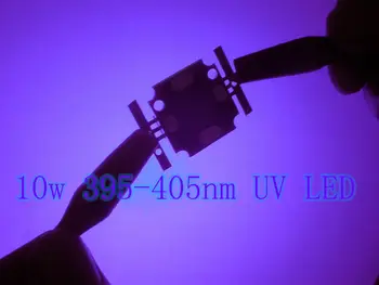 10pcs UV ultravijolična high power 10W 10watt LED 395-405nm Svetlobe