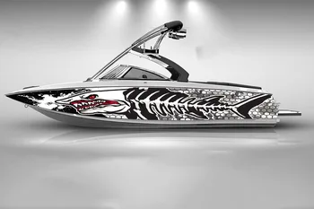 Fishbone Vektorske Ilustracije Čoln nalepke vinyl čoln zaviti decals Ribiško ladjo nepremočljiva čoln embalaže nalepke čoln zaviti