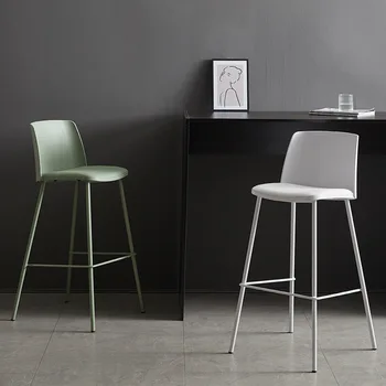C0141Modern minimalističen bar stol doma naslonjalo bar blatu Nordijska kovanega železa visoko stol bar cafe bar blatu