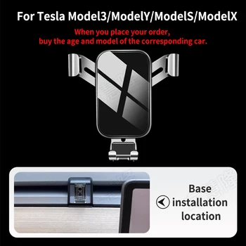 Avto Nosilec za Telefon, Za Tesla Model 3 Model Y Model S Model X Nosilec za GPS Stojalo izstopu Zraka Posnetek Vrtljiv Podporo Dodatki
