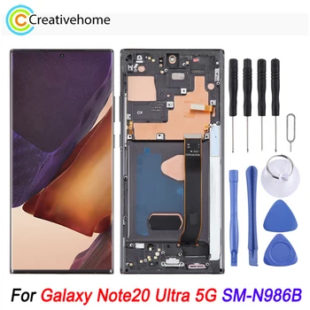OLED LCD Zaslon Za Samsung Galaxy Note20 Ultra 5G SM-N986B Telefon, LCD Zaslon in Računalnike Polno Montaža z Okvirjem