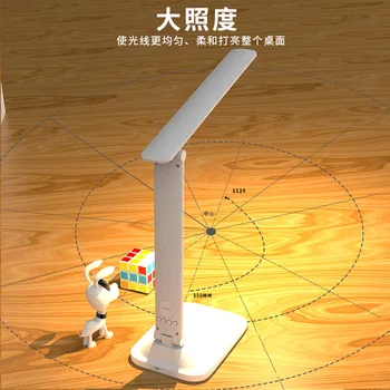36v LED Zaščita Oči s Svinčnikom Imetnik namizne Svetilke USB Dotik z Ura Prikaz Temperature Stepless Zatemnitev Postelji Svetilko