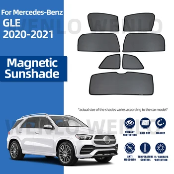 Za Mercedes Benz GLE W167 2020-2023 Avto Dežnik Prednje Vetrobransko steklo Očesa Zavese Zadnja Stranska Okna Sonce Odtenek