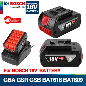 100% Prvotne 10ah Polnilna Litij-Ionska Baterija za Bosch 18V 6.0 Rezervno Baterijo Prenosni Zamenjava BAT609 BAT609G 618