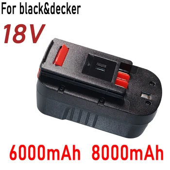 Za Black&Decker 18V 6000mAh/8000Ah A18 A1718 A18NH HPB18 HPB18-OPE FS1800CS FS1800D FS1800D-2 FS1800ID baterije