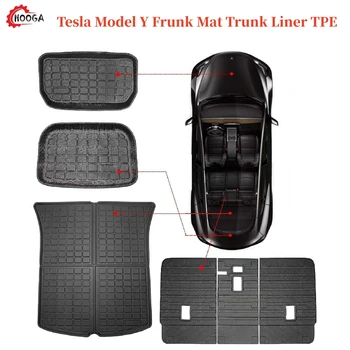 Tesla Model Y Frunk Mat Trunk Linijskih TPE Tovora Mat Naslonjalo Mat 2022 2023 2020 2021 Tesla Model Y 5 Sedeži Dodatki