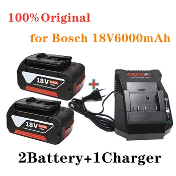 18V Batterie 6,0 Ah für Bohrmaschine 18V Li-ionen-akku BAT609, BAT609G, BAT618, BAT618G, BAT614 + 1 Ladegerät