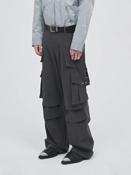 27-46 Novo 2023 Moški ženska Oblačila Yamamoto Slog Hip Hop Izmenljive Darkice Naravnost kombinezon Hlače Ljubitelje Plus Velikost Kostumi