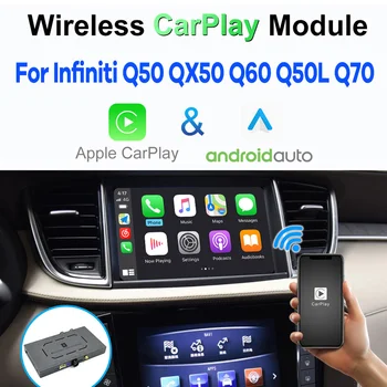 Brezžični CarPlay za Infiniti Q50 QX50 Q60 Q50L QX60 Q70 2015-2019 Android Auto Modul Polje Video Vmesnik Ogledalo-Link