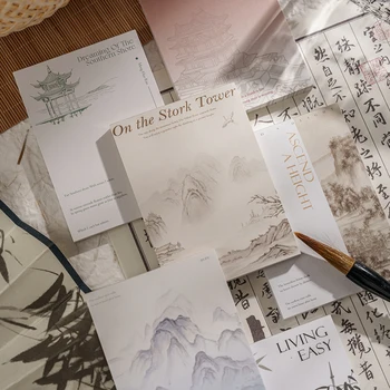 Yoofun 80 listov Ustvarjalne Kitajski Slog Memo Blazine Tradicionalno Kitajsko Slikarstvo Sporočilo Ugotavlja, Rokovnik, Da Naredite Seznam Pisarna Šola