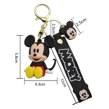 Keychain Disney Mickey Mouse Šiv Donald Duck Ključnih Verige Srčkan PVC Torbici Obesek Keychains Dodatki Avto obesek za ključe, Mobilni Phon