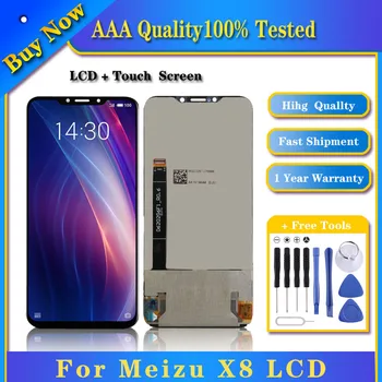 100% Preizkušen TFT Zaslon LCD+Touch Screen Za Meizu X8 s Računalnike Celoten Sklop Replaceme Stekla, Mobilni Telefon, Lcd Deli
